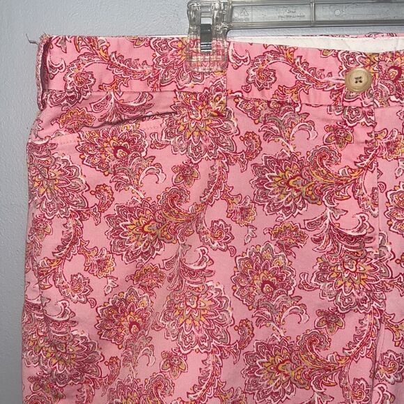 Lands’ End Women’s Plus size 18W 18 W floral paisley pink shorts - Picture 4 of 12